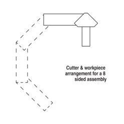 10/51X1/2TC - Birdsmouth Cutter 8 Sided 45 Deg -Outlet Router Grip Store 10 51 dia 1