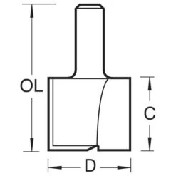4/94X1/2TC - Two Flute Cutter 44.5mm Diameter -Outlet Router Grip Store 4 12 dd 6