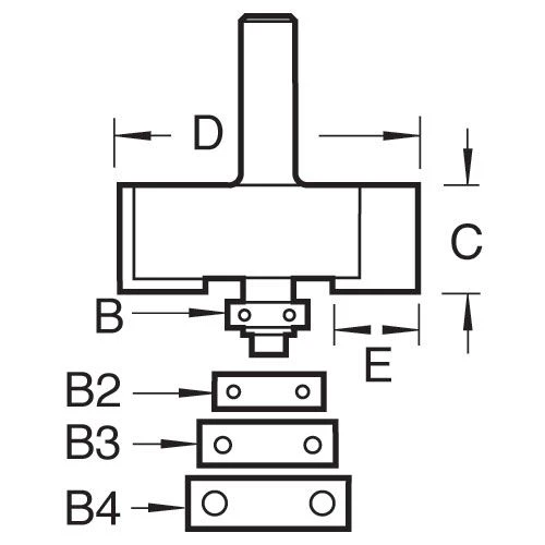 46/39X1/4TC - Bearing Guided 35mm Diameter Rebater 4 46/39X1/4TC - Bearing Guided 35mm Diameter Rebater - Image 2