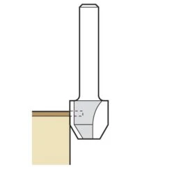 47/7X1/4TC - Combi Trimmer Cutter 12.7mm Diameter C1=9 C2=4mm Length -Outlet Router Grip Store 47 7 sb