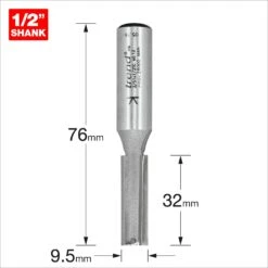 3/51X1/2TC - Two Flute Cutter 9.5mm Diameter -Outlet Router Grip Store 5027654004951 3 51x1 2tc 2d1 dd
