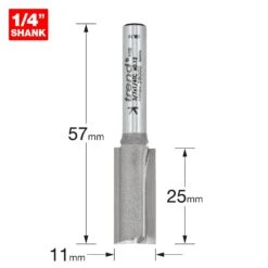 3/7X1/4TC - Two Flute Cutter 11mm Diameter -Outlet Router Grip Store 5027654005125 3 7x1 4tc 2d1 dd