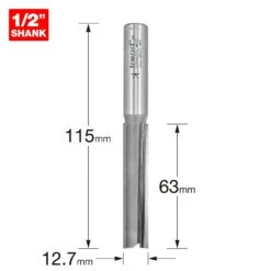 3/85X1/2TC - Two Flute Cutter 12.7mm Diameter -Outlet Router Grip Store 5027654005279 3 85x1 2tc 2d1 dd