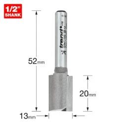 3/9X1/4TC - Two Flute Cutter 13mm Diameter -Outlet Router Grip Store 5027654005330 3 9x1 4tc 2d1 dd