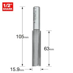 4/24X1/2TC - Two Flute Cutter 15.9mm Diameter -Outlet Router Grip Store 5027654006726 4 24x1 2tc 2d1 dd