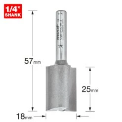 4/29X1/4TC - Two Flute Cutter 18mm Diameter -Outlet Router Grip Store 5027654006771 4 29x1 4tc 2d1 dd