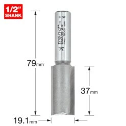 4/50X1/2TC - Two Flute Cutter 19.1mm Diameter -Outlet Router Grip Store 5027654006887 4 50x1 2tc 2d1 dd