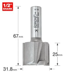4/90X1/2TC - Two Flute Cutter 31.8mm Diameter -Outlet Router Grip Store 5027654007150 4 90x1 2tc 2d1 dd