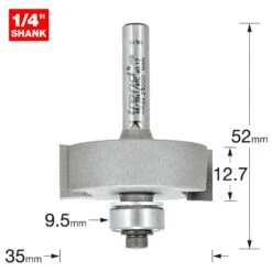 46/39X1/4TC - Bearing Guided 35mm Diameter Rebater 22 46/39X1/4TC - Bearing Guided 35mm Diameter Rebater -Outlet Router Grip Store 5027654008737 46 39x1 4tc 2d1 dd