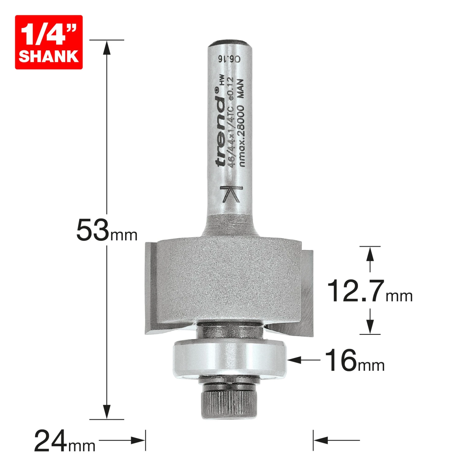 46/44X1/4TC - 24mm Rebater 5 46/44X1/4TC - 24mm Rebater - Image 3