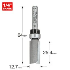 46/95X1/4TC - Guided Profiler 12.7mm Dia X 25.4mm -Outlet Router Grip Store 5027654009246 46 95x1 4tc 2d1 dd