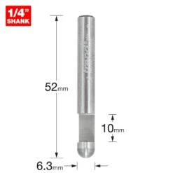 S48/40X1/4STC - Economy Trimmer 6.3mm Diameter 10mm Length -Outlet Router Grip Store 5027654019443 s48 40x1 4stc 2d1 dd