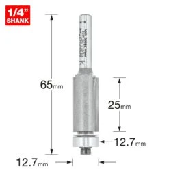 T46/01X1/4TC - Trimming Cutter 12.7mm Diameter -Outlet Router Grip Store 5027654020876 t46 01x1 4tc 2d1 dd 1