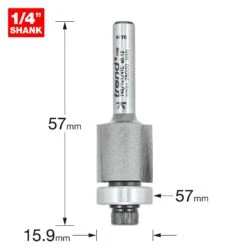 T46/1X1/4TC - Trimming Cutter 15.9mm Diameter -Outlet Router Grip Store 5027654020890 t46 1x1 4tc 2d1 dd 1