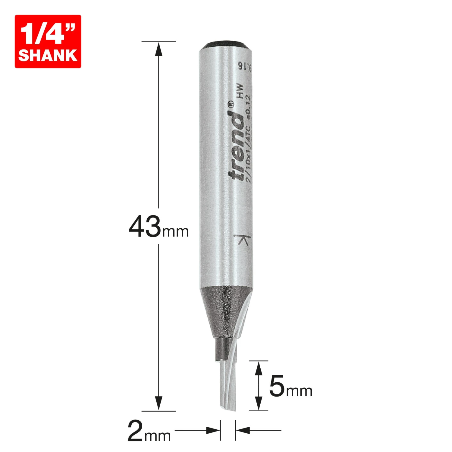 2/10X1/4TC - Single Flute Cutter 2mm Diameter 4 2/10X1/4TC - Single Flute Cutter 2mm Diameter - Image 3
