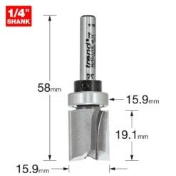 46/92X1/4TC - Guided Profiler 15.9mm Dia X 19mm Cut -Outlet Router Grip Store 5027654026274 46 92x1 4tc 2d1 dd