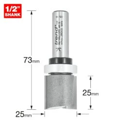 46/100X1/2TC - Guided Profiler 25mm Dia X 25mm Cut -Outlet Router Grip Store 5027654028414 46 100x1 2tc 2d1 dd