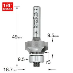 46/118X1/4TC - Bearing Guided Ovolo Cutter 3mm Radius 21 46/118X1/4TC - Bearing Guided Ovolo Cutter 3mm Radius -Outlet Router Grip Store 5027654030332 46 118x1 4tc 2d1 dd
