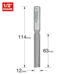 3/75X1/2TC - Two Flute 12mm Dia X 63mm Cut -Outlet Router Grip Store 5027654032855 3 75x1 2tc 2d1 dd