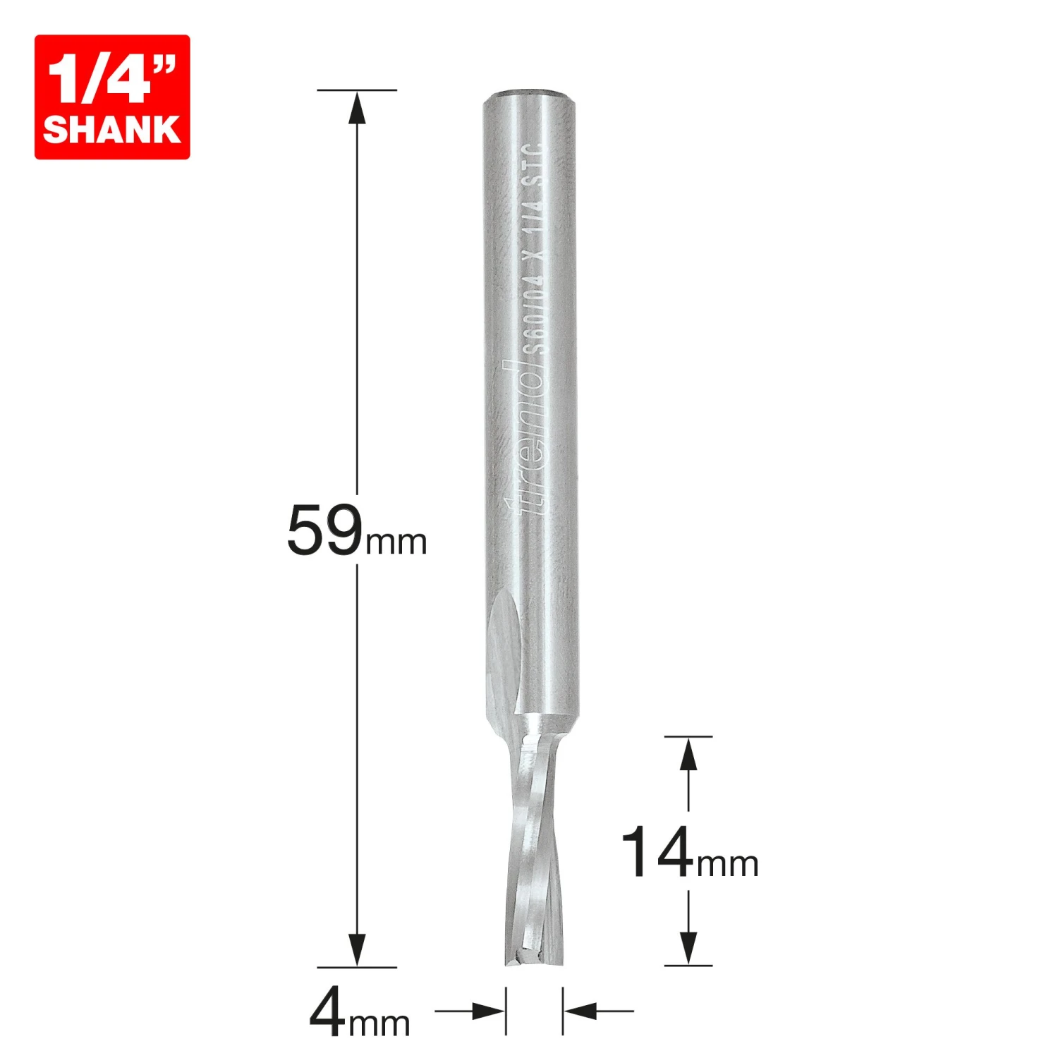S60/04X1/4STC - Acrylic Spiral Upcut Cutter 4mm Diameter 5 S60/04X1/4STC - Acrylic Spiral Upcut Cutter 4mm Diameter - Image 3