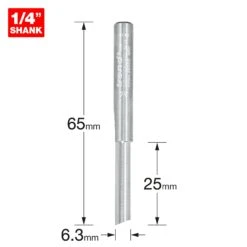 ABSS2/61X1/4STC - Single Flute Cutter For ABS And PVC Cutter -Outlet Router Grip Store 5027654033265 abss2 61x1 4stc 2d1 dd
