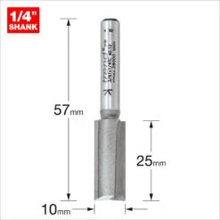 3/61X1/4TC - Two Flute Cutter 10mm Diameter -Outlet Router Grip Store 5027654037393 3 61x1 4tc 2d1 dd