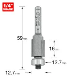 T46/04X1/4TC - Trimming Cutter 12.7mm Diameter -Outlet Router Grip Store 5027654037447 t46 04x1 4tc 2d1 dd 1