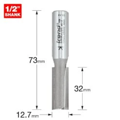 3/81DCX1/2TC - Two Flute Cutter 12.7mm Diameter -Outlet Router Grip Store 5027654047194 3 81dcx1 2tc 2d1 dd
