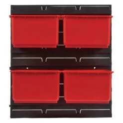 MS/P/RACK/4 - Pro Storage Wall Rack With 4 Large Bins -Outlet Router Grip Store 5027654066850 ms p rack 4 feat2
