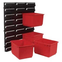MS/P/RACK/4 - Pro Storage Wall Rack With 4 Large Bins -Outlet Router Grip Store 5027654066850 ms p rack 4 feat3
