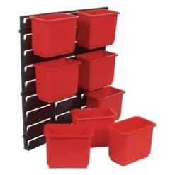 MS/P/RACK/8 - Pro Storage Wall Rack With 8 Medium Bins -Outlet Router Grip Store 5027654066867 ms p rack 8 feat3