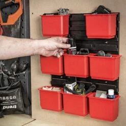 MS/P/RACK/8 - Pro Storage Wall Rack With 8 Medium Bins -Outlet Router Grip Store 5027654066867 ms p rack 8 feat5