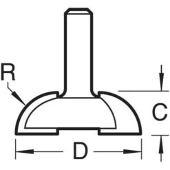 6/5X1/4TC - Sash Bar Ovolo Cutter 10mm Radius 11 6/5X1/4TC - Sash Bar Ovolo Cutter 10mm Radius -Outlet Router Grip Store 6 5 dd