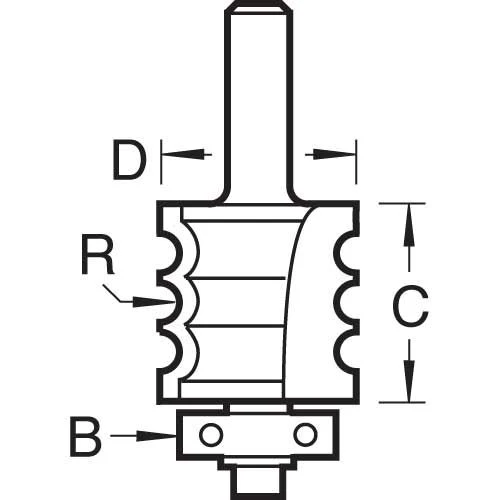 9/75X1/4TC - Bearing Guided Multi-reed Cutter 4 9/75X1/4TC - Bearing Guided Multi-reed Cutter - Image 2