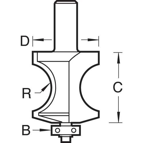 90/12X1/2TC - Traditional Torus Cutter 4 90/12X1/2TC - Traditional Torus Cutter - Image 2