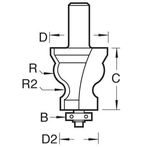 92/20X1/2TC - Bearing Guided Decor Cutter 4 92/20X1/2TC - Bearing Guided Decor Cutter - Image 2