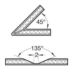 ALU/02X1/4TC - Alucobond 22.5 Degree (135 Degree) V Groove X 18mm 15 ALU/02X1/4TC - Alucobond 22.5 Degree (135 Degree) V Groove X 18mm -Outlet Router Grip Store alu02 pic2
