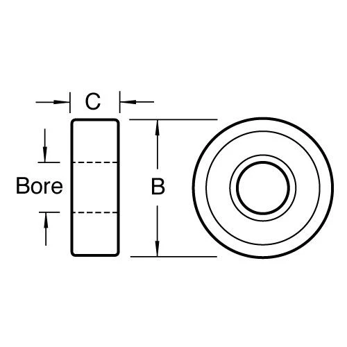 B290 - Bearing 29mm Diameter 1/4" Bore 4 B290 - Bearing 29mm Diameter 1/4" Bore - Image 2