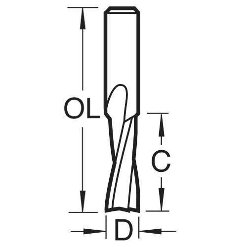 S60/06X1/4STC - Acrylic Spiral Upcut Cutter 4 S60/06X1/4STC - Acrylic Spiral Upcut Cutter - Image 2