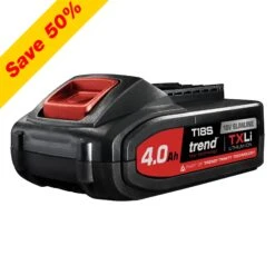 T18S/BA4AM - T18S 18V 4Ah TXLI Battery - UK & Eire Sale Only -Outlet Router Grip Store t18s ba4a main 6 save50