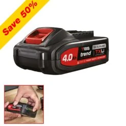 T18S/BA4AM - T18S 18V 4Ah TXLI Battery - UK & Eire Sale Only -Outlet Router Grip Store t18s ba4am main save50