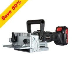 T18S/BJK1 - T18S 18V Biscuit Jointer Kit (1 X 4Ah Battery And Fast Charger) - UK & Eire Sale Only -Outlet Router Grip Store t18s bjk1 mainghosted0 save50